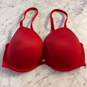 PINK Victoria's Secret Red Super Push Up Bra 34D Women Adjustable‎